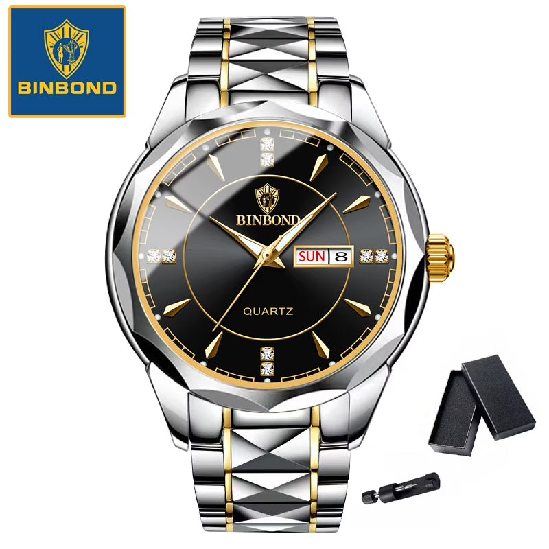 BINBOND Men's Watches Full Water Resistant & Top quality