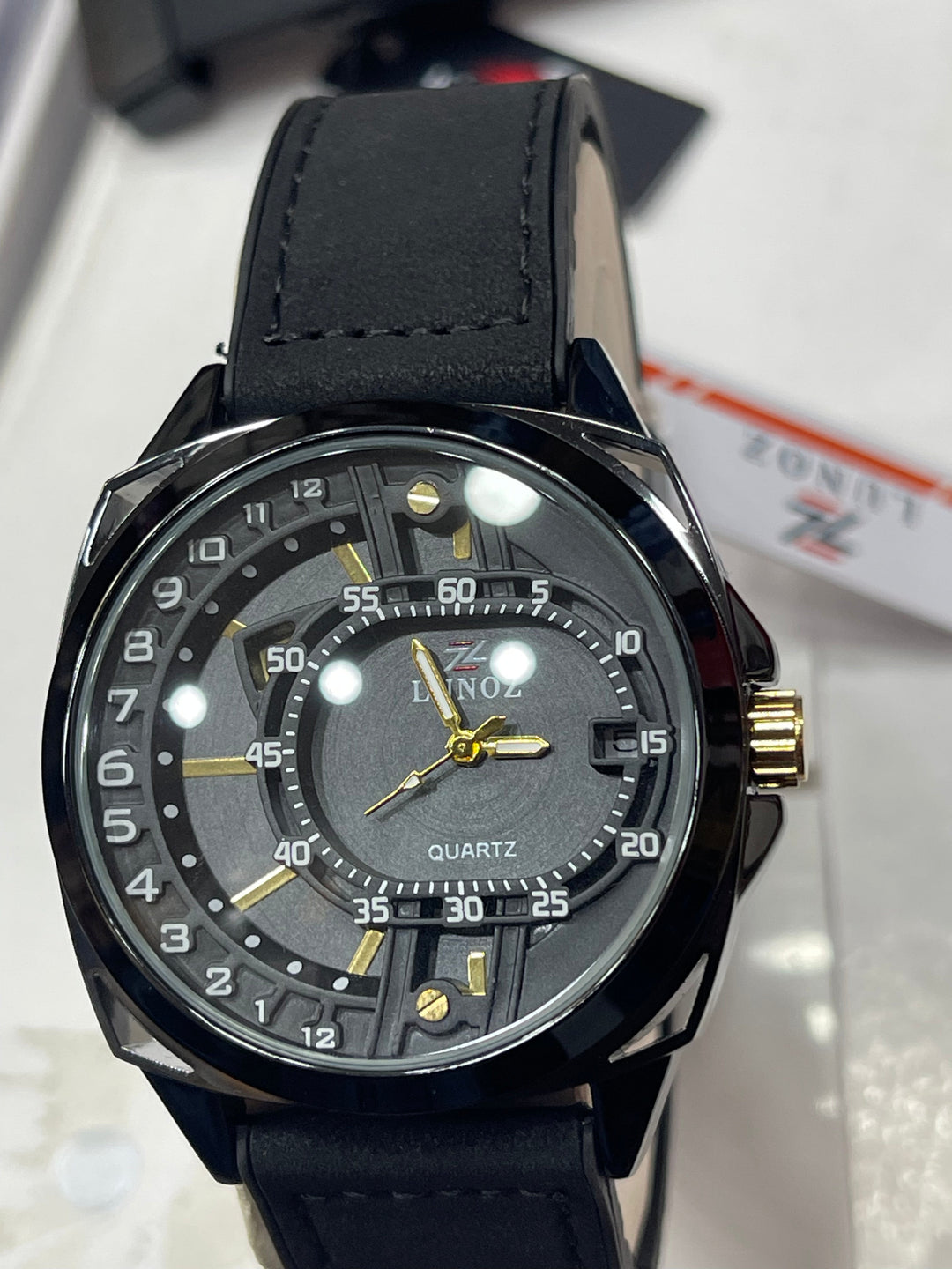 LUNOZ Watch For Men's Water resistant & Steel Back