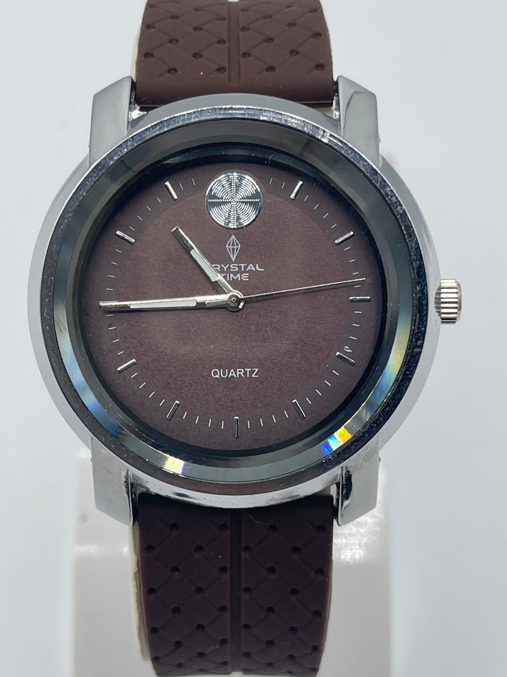 CRYSTAL Watch For Men's Water resistant & Steel Back