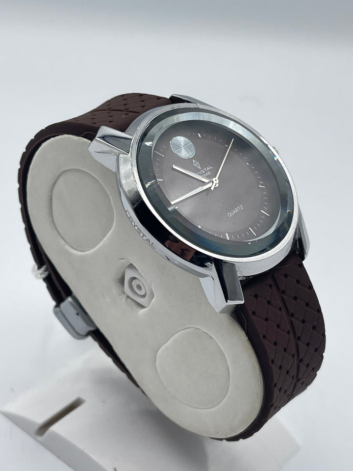 CRYSTAL Watch For Men's Water resistant & Steel Back