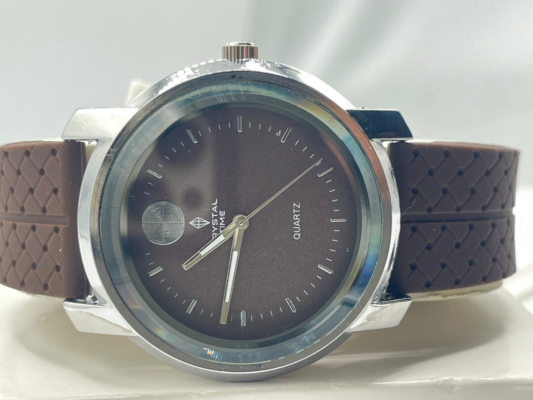 CRYSTAL Watch For Men's Water resistant & Steel Back