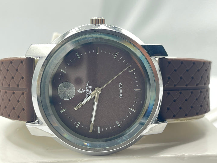 CRYSTAL Watch For Men's Water resistant & Steel Back