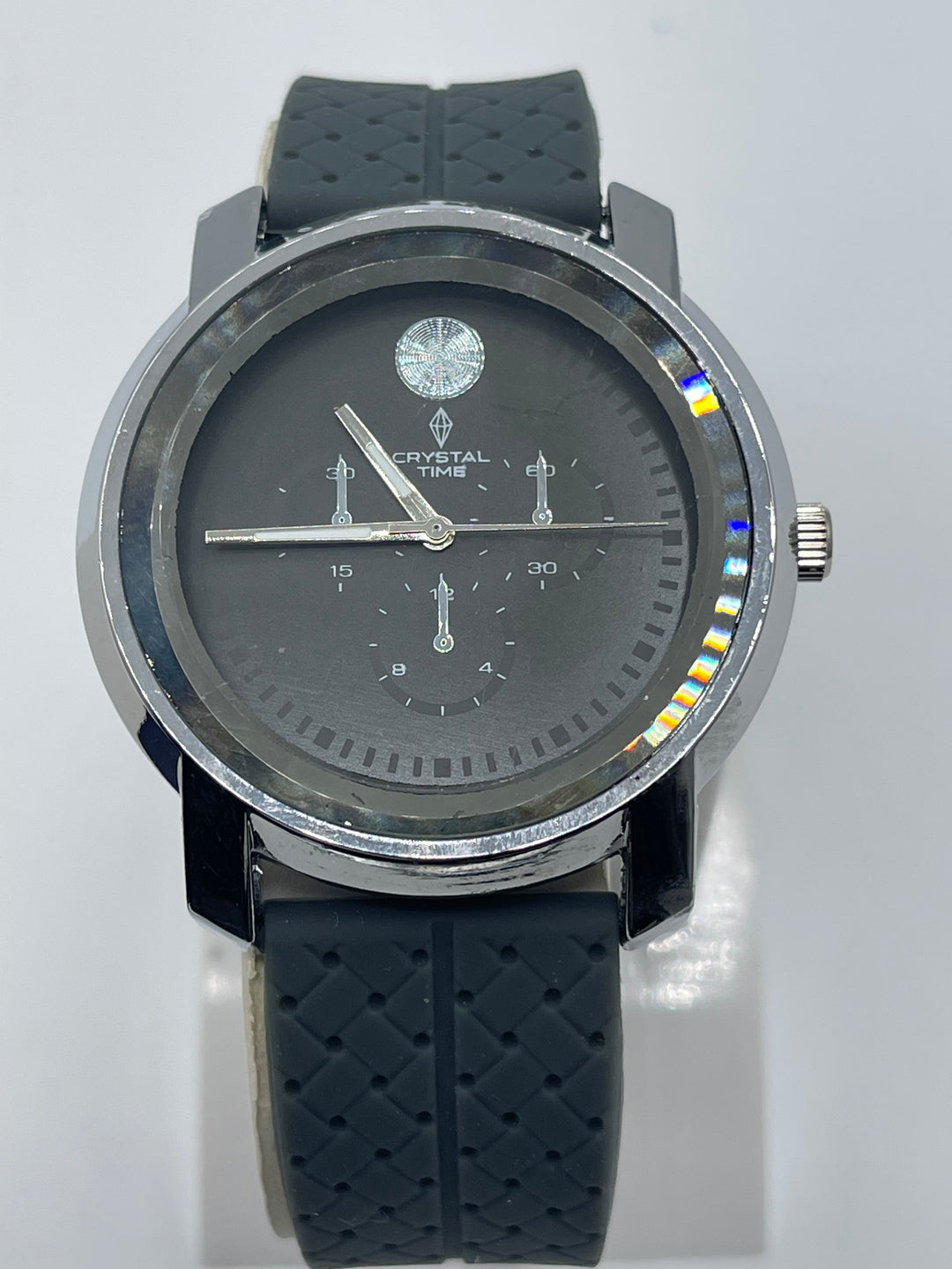 CRYSTAL Watch For Men's Water resistant & Steel Back