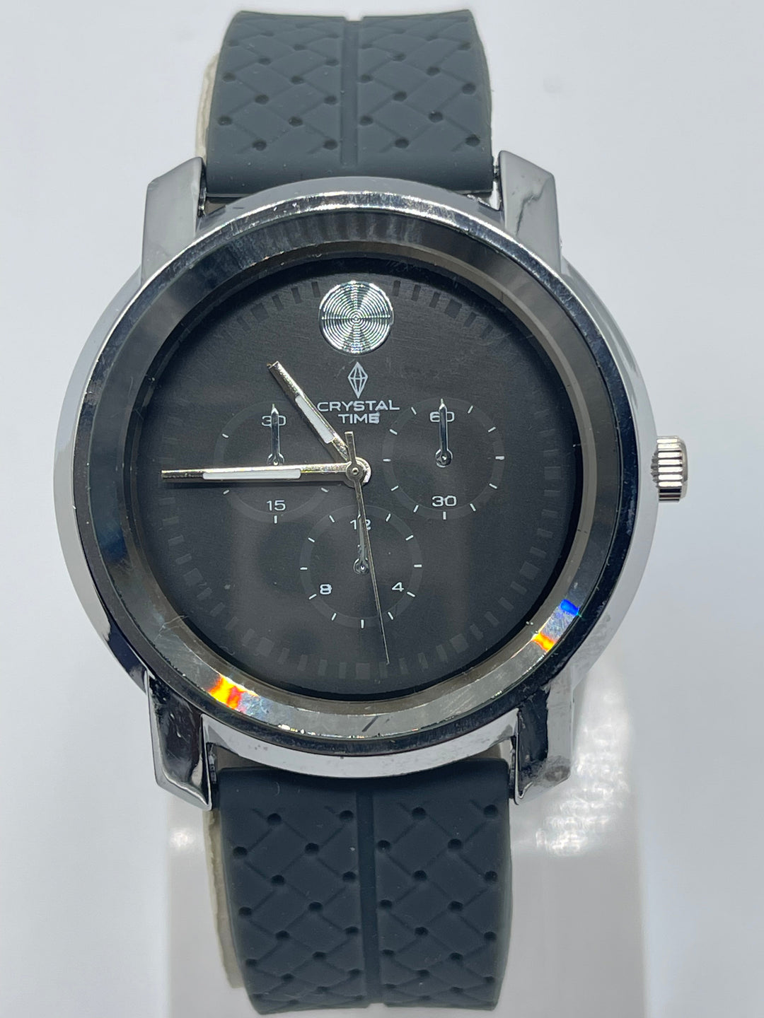 CRYSTAL Watch For Men's Water resistant & Steel Back