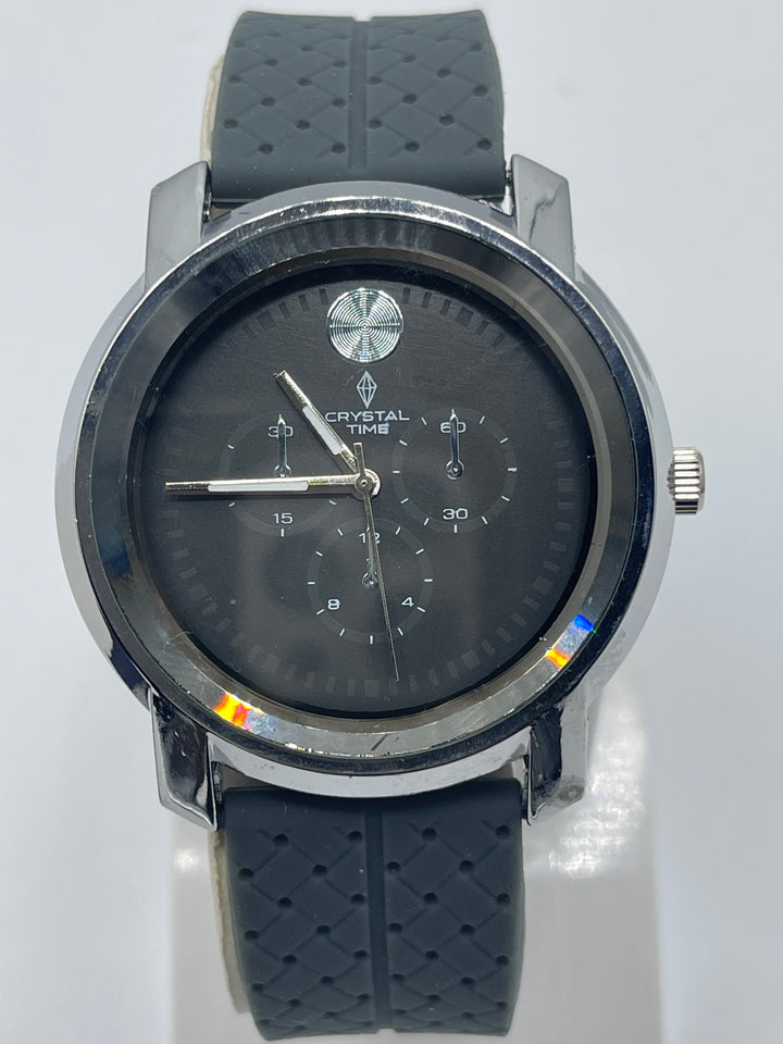 CRYSTAL Watch For Men's Water resistant & Steel Back