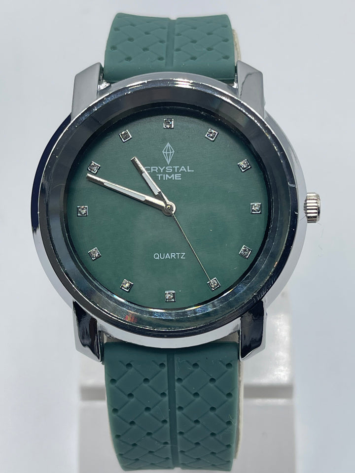 CRYSTAL Watch For Men's Water resistant & Steel Back