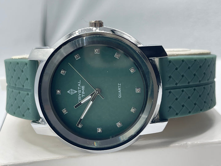 CRYSTAL Watch For Men's Water resistant & Steel Back