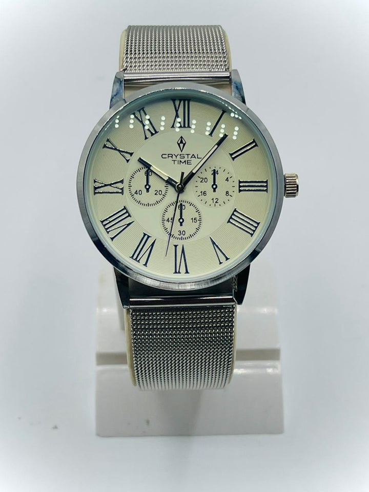 CRYSTALTIME Watch For Men's Water resistant & Steel Back
