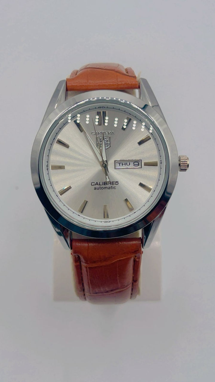 Steel back water resistant leather strap