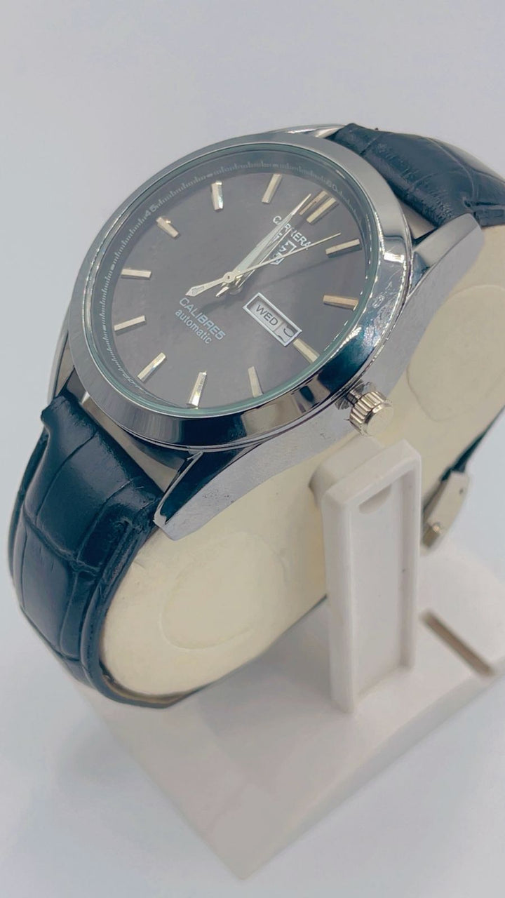 Steel back water resistant leather strap