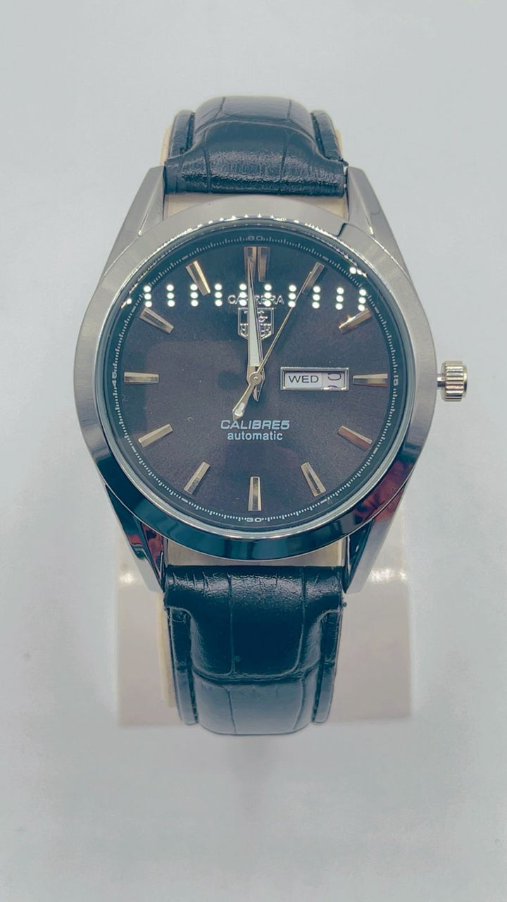 Steel back water resistant leather strap